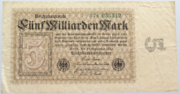 GERMANY 5 MILLIARDEN MARK 1923 #alb004 0391 - 5 Milliarden Mark
