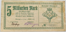 GERMANY 5 MILLIARDEN MARK 1923 ELLWANGEN #alb002 0273 - 5 Miljard Mark