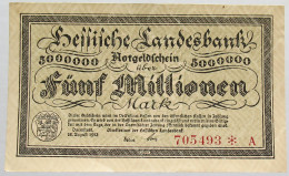 GERMANY 5 MILLIONEN MARK 1923 HESSEN #alb008 0023 - 5 Mio. Mark