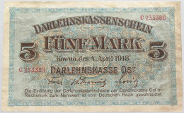 GERMANY 5 MARK 1918 DARLEHNSKASSE #alb002 0147 - 5 Mark