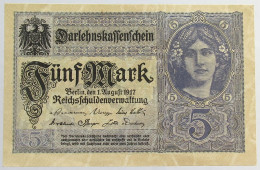 GERMANY 5 MARK 1917 #alb066 0515 - 5 Mark