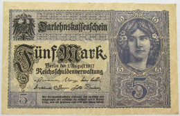 GERMANY 5 MARK 1917 #alb013 0097 - 5 Mark