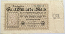 GERMANY 5 MILLIARDEN MARK 1923 #alb004 0393 - 5 Miljard Mark