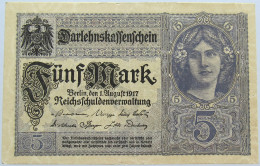 GERMANY 5 MARK 1917 #alb004 0345 - 5 Mark