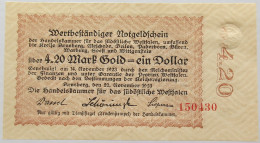 GERMANY 4.2 GOLDMARK 1923 WESTFALEN #alb008 0231 - Deutsche Golddiskontbank