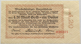 GERMANY 4.2 GOLDMARK 1923 WESTFALEN #alb008 0227 - Deutsche Golddiskontbank