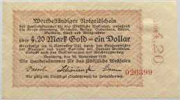 GERMANY 4.2 GOLDMARK 1923 WESTFALEN #alb008 0225 - Deutsche Golddiskontbank