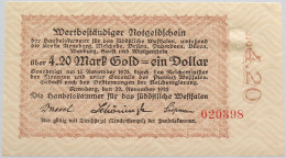 GERMANY 4.2 GOLDMARK 1923 WESTFALEN #alb008 0187 - Deutsche Golddiskontbank