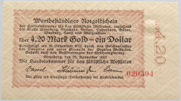 GERMANY 4.2 GOLDMARK 1923 WESTFALEN #alb008 0185 - Deutsche Golddiskontbank