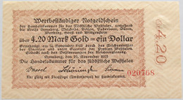 GERMANY 4.2 GOLDMARK 1923 WESTFALEN #alb008 0191 - Deutsche Golddiskontbank