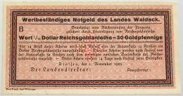 GERMANY 30 GOLDPFENNIG 1923 WALDECK #alb008 0213 - Deutsche Golddiskontbank