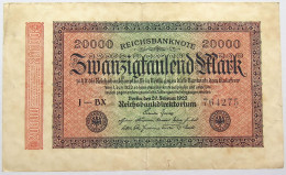 GERMANY 20000 MARK 1923 #alb066 0203 - 20.000 Mark