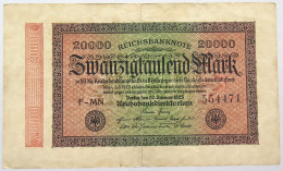GERMANY 20000 MARK 1923 #alb066 0205 - 20.000 Mark