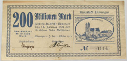 GERMANY 200 MILLIONEN MARK 1923 ELLWANGEN #alb002 0263 - 100 Millionen Mark