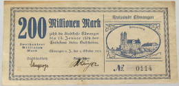 GERMANY 200 MILLIONEN MARK 1923 ELLWANGEN #alb002 0263 - 100 Miljoen Mark