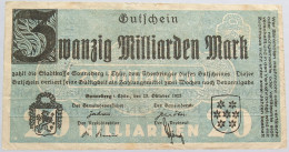 GERMANY 20 MILLIARDEN MARK SONNEBERG #alb003 0179 - 20 Miljoen Mark