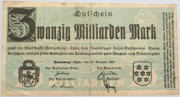 GERMANY 20 MILLIONEN MARK SONNEBERG #alb003 0177 - 20 Miljoen Mark