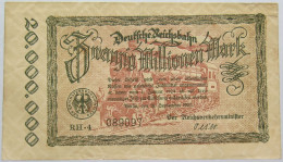 GERMANY 20 MILLIONEN MARK 1923 REICHSBAHN #alb011 0073 - 20 Mio. Mark