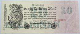 GERMANY 20 MILLIONEN MARK 1923 #alb004 0347 - 20 Mio. Mark