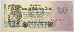 GERMANY 20 MILLIONEN 1923 #alb067 0307 - 20 Mio. Mark