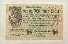 GERMANY 20 MILLIONEN MARK 1923 #alb004 0207 - 20 Miljoen Mark