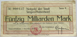 GERMANY 20 MILLIARDEN MARK 1923 SINGEN #alb010 0113 - 20 Mrd. Mark