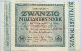 GERMANY 20 MILLIARDEN 1923 #alb004 0293 - 20 Mrd. Mark