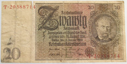 GERMANY 20 MARK 1929 #alb068 0125 - 20 Mark