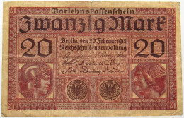 GERMANY 20 MARK 1918 #alb066 0169 - 20 Mark