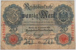 GERMANY 20 MARK 1914 #alb068 0123 - 20 Mark