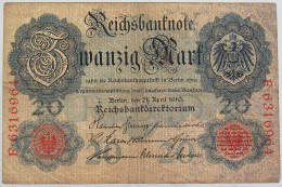 GERMANY 20 MARK 1910 #alb068 0071 - 20 Mark