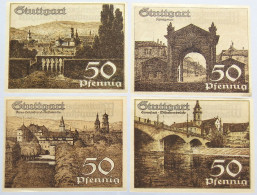 GERMANY LOT NOTGELD STUTTGART 4pc #alb005 0107 - Other & Unclassified