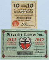 GERMANY LOT NOTGELD LINZ 2pc #alb005 0053 - Altri & Non Classificati