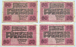 GERMANY LOT NOTGELD FREIBURG 4pc #alb005 0027 - Otros & Sin Clasificación