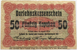 GERMANY LATVIA LITHUANIA 50 KOPEKS 1916 #alb015 0043 - Altri & Non Classificati