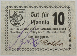 GERMANY BENTSCHEN 10 PFENNIG #alb002 0007 - Other & Unclassified