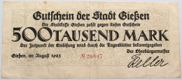 GERMANY 500000 MARK 1923 GIESSEN #alb004 0415 - 500000 Mark