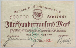 GERMANY 500000 MARK 1923 URACH 1923 #alb002 0347 - 500.000 Mark