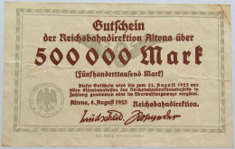 GERMANY 500000 MARK 1923 ALTONA #alb004 0361 - 500.000 Mark