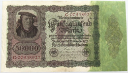 GERMANY 50000 MARK 1922 #alb004 0527 - 50.000 Mark