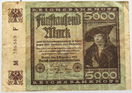 GERMANY 5000 MARK 1922 #alb067 0383 - 5000 Mark