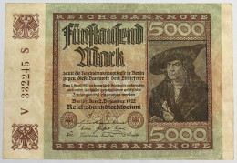GERMANY 5000 MARK 1922 #alb066 0307 - 5.000 Mark