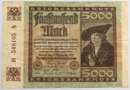 GERMANY 5000 MARK 1922 #alb066 0303 - 5.000 Mark