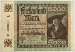 GERMANY 5000 MARK 1922 #alb066 0291 - 5000 Mark