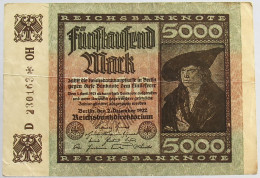 GERMANY 5000 MARK 1922 #alb066 0283 - 5000 Mark