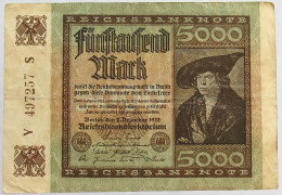 GERMANY 5000 MARK 1922 #alb066 0285 - 5000 Mark