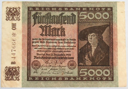 GERMANY 5000 MARK 1922 #alb066 0271 - 5000 Mark