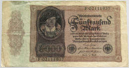 GERMANY 5000 MARK 1922 #alb010 0077 - 5.000 Mark