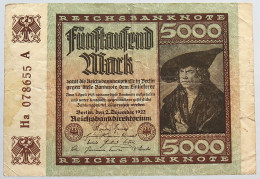 GERMANY 5000 MARK 1922 #alb066 0253 - 5.000 Mark