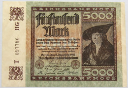 GERMANY 5000 MARK 1922 #alb018 0405 - 5000 Mark
